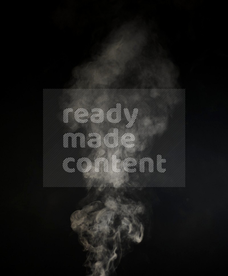 Heavy smoke isolated on black background