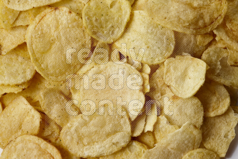 Chips snacks on white background