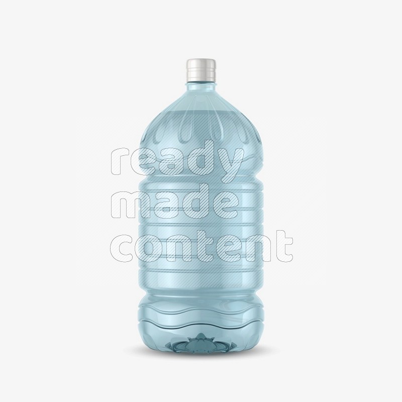 Big plastic water bottle mockup without label isolated on white background 3d rendering