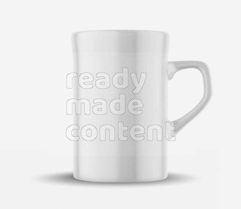 Ceramic glossy mug mockup isolated on white background 3d rendering