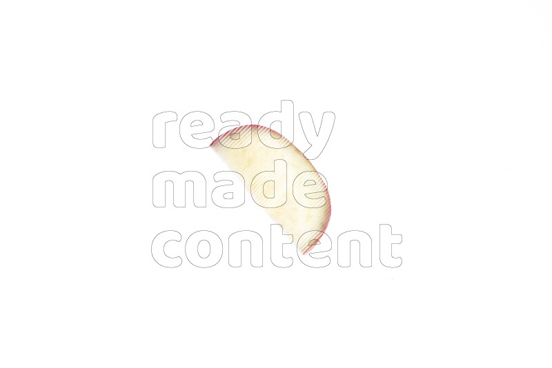 Apple slices on illuminated white background