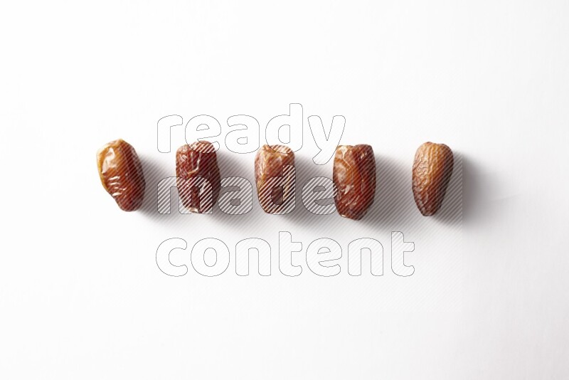 Dates on white background