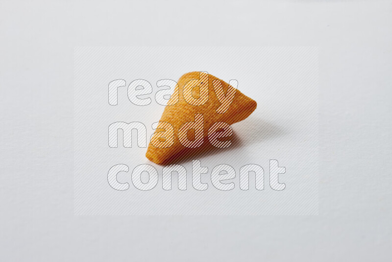 Assorted snacks on white background