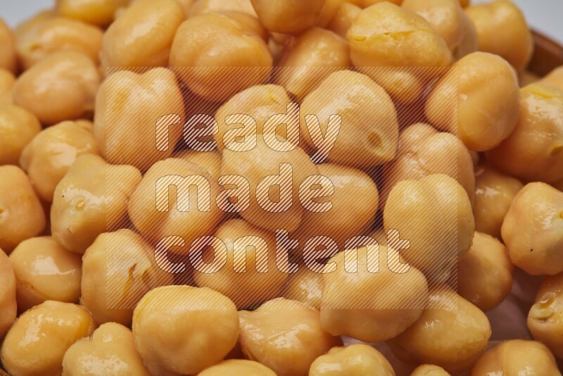 Boiled chickpeas on white background