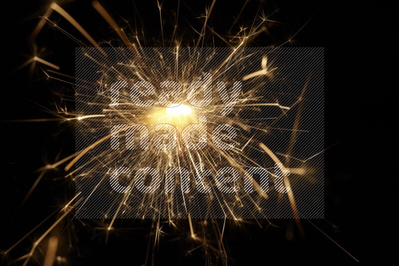Sparkler candle isolated on black background