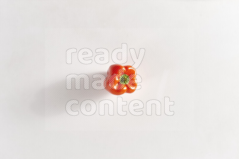 Red bell pepper on white background