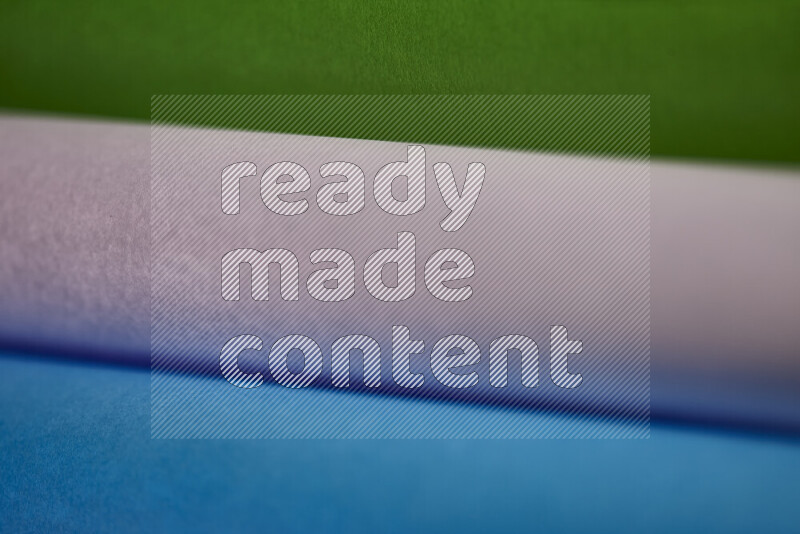 An abstract art showing colorful paper sheets arranged in an overlapping curves