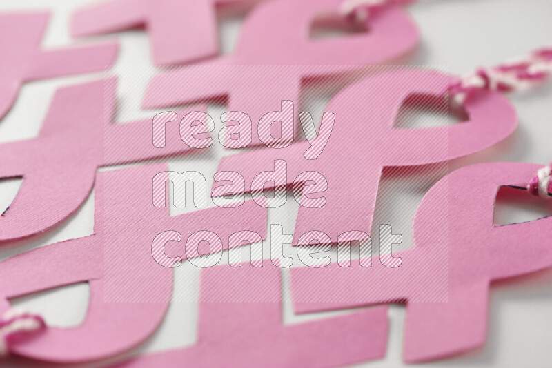 Cancer awareness signs on white background