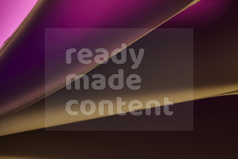 An abstract art piece displaying smooth curves in warm and cold gradients created by colored light