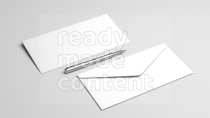 Corporate Stationery Elements, Blank White Textured Brand ID, On White Background