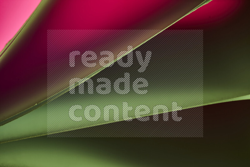 An abstract art piece displaying smooth curves in warm and cold gradients created by colored light