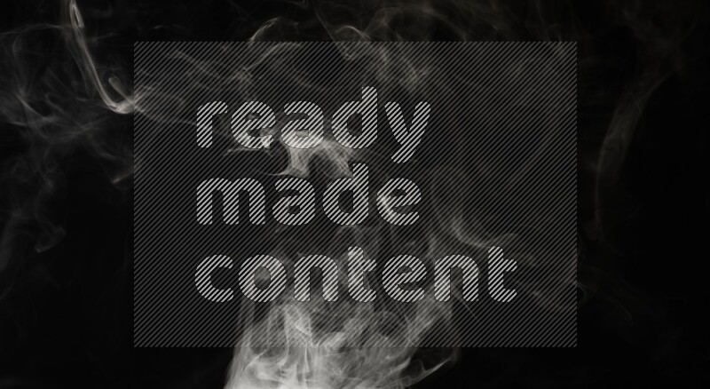 irregular white smoke on black background.