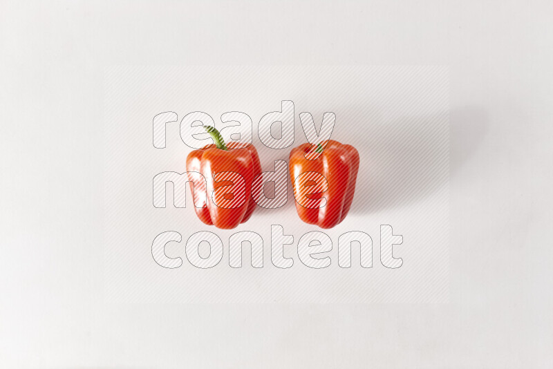 Red bell pepper on white background