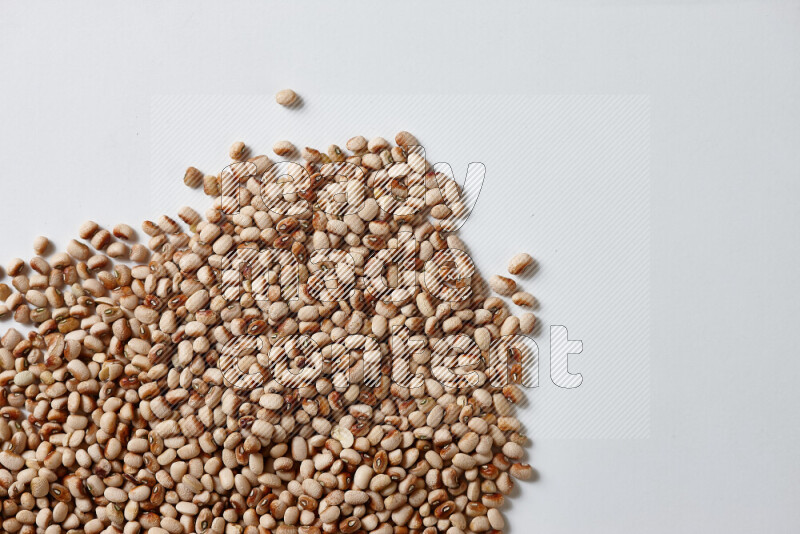 Black-eyed peas on white background