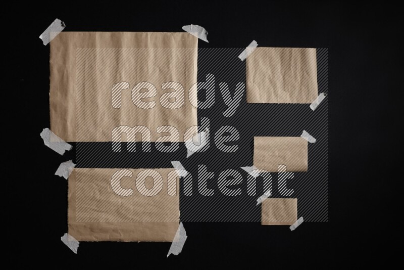 Craft paper on black background