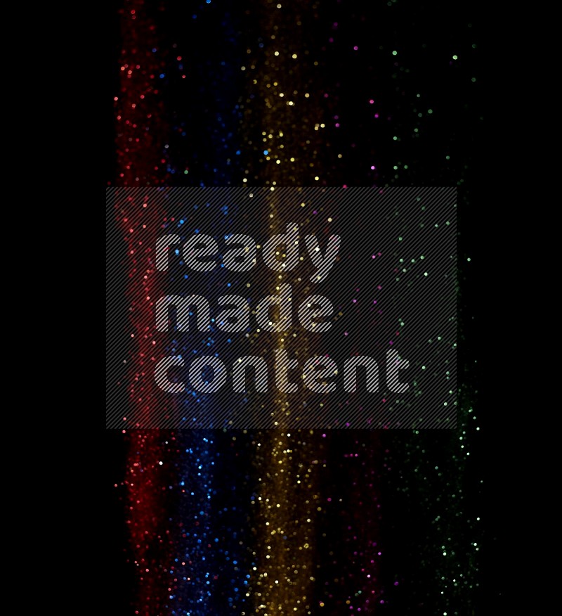 Multicolored glitter powder isolated on black background