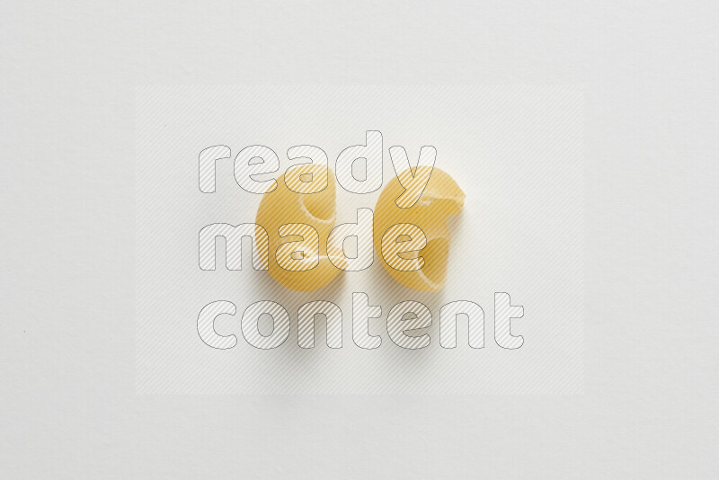 Pipe pasta on white background