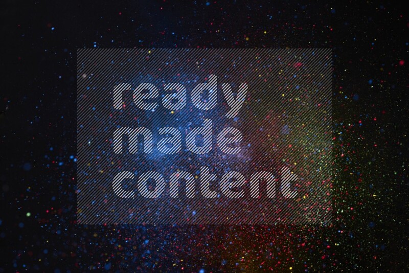 Colorful powder explosion on black background