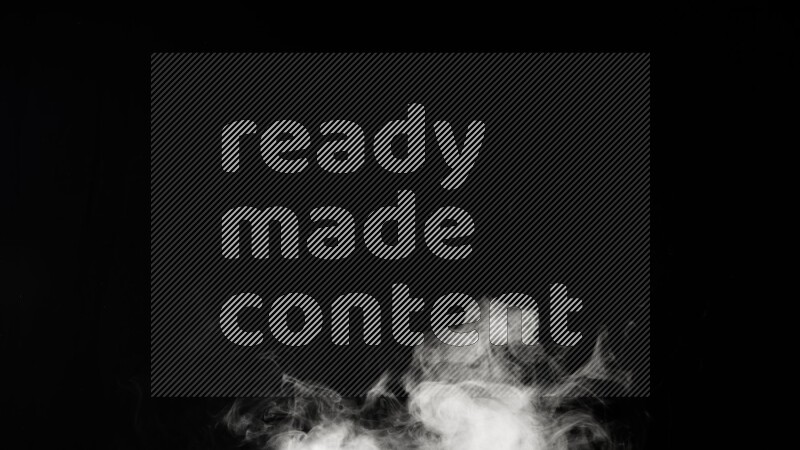 irregular white smoke on black background.