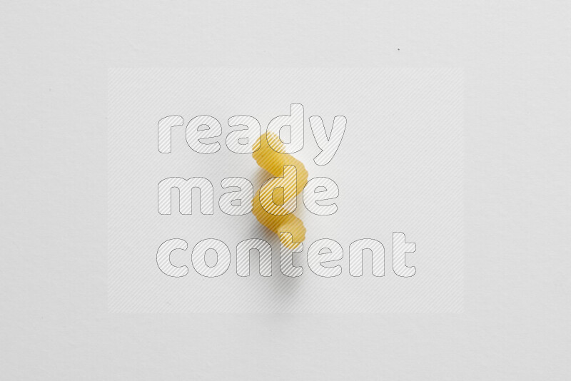 Twist pasta on white background