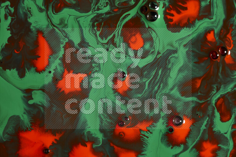 خلفية ملونة مع مزيج من ألوان الطلاء الأحمر والأخضر