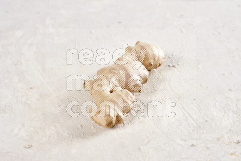 Fresh ginger root on white background