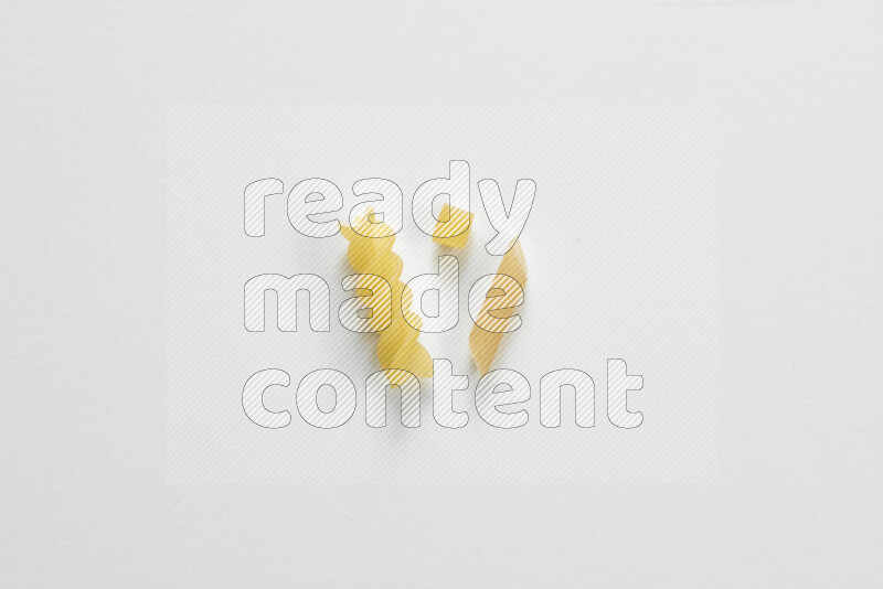 Different pasta types on white background