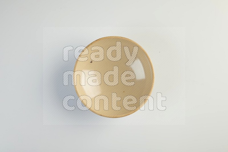 beige plate on white background