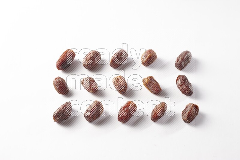 Dates on white background