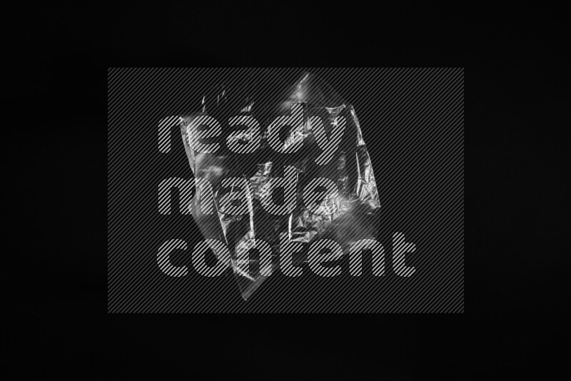 Transparent plastic textures on black background