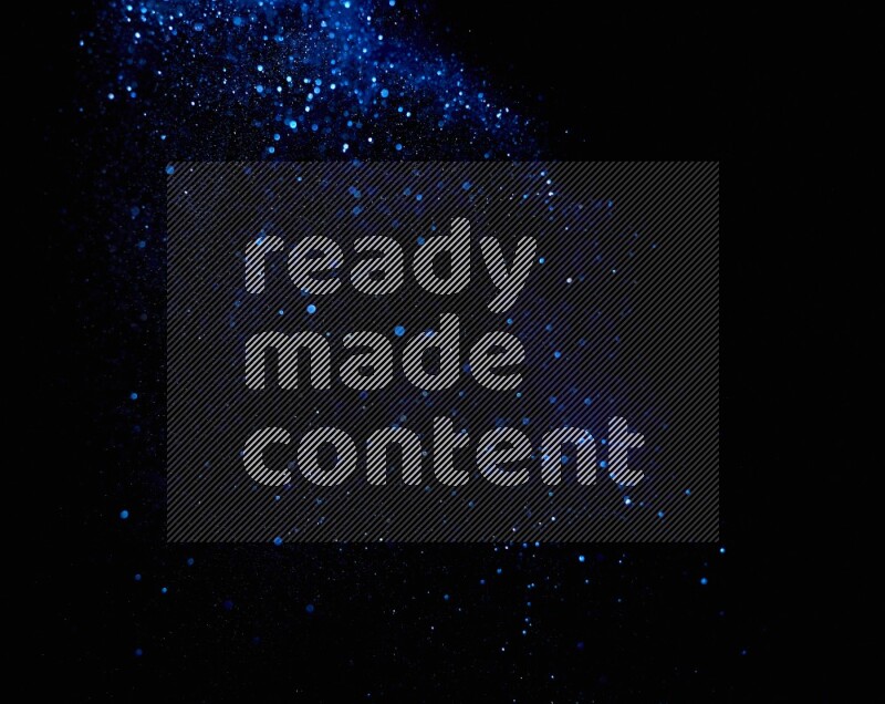 Blue glitter powder isolated on black background