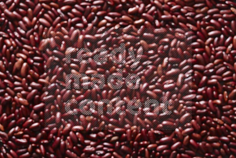 Out of focus red kidney beans filling the frame