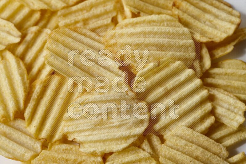 Chips snacks on white background