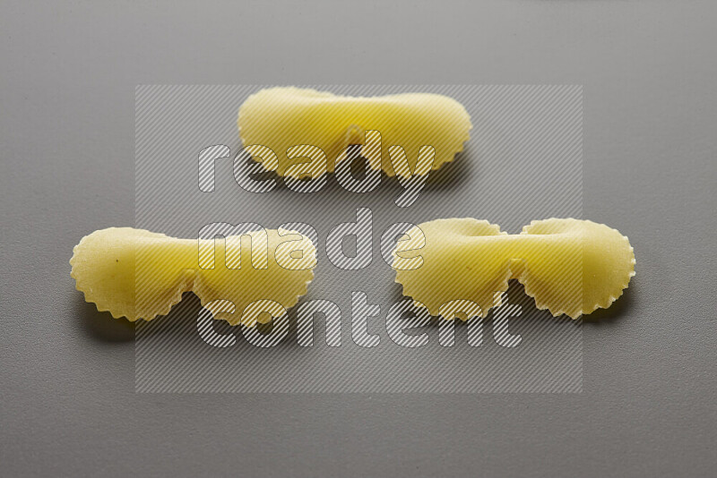 Fiocchi pasta on grey background