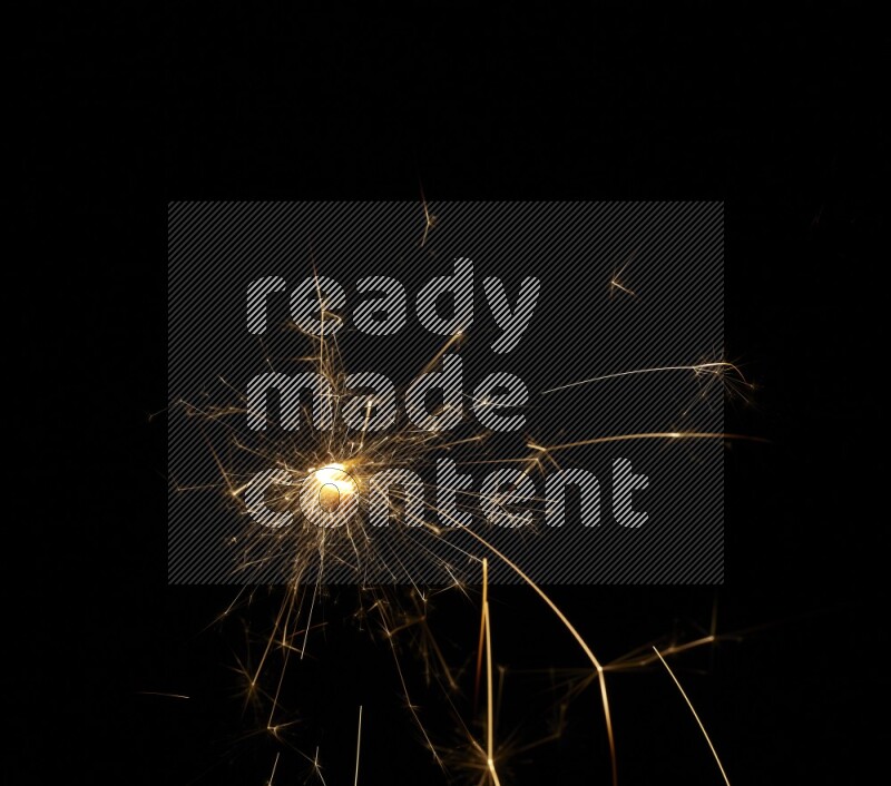 Sparkler candle isolated on black background