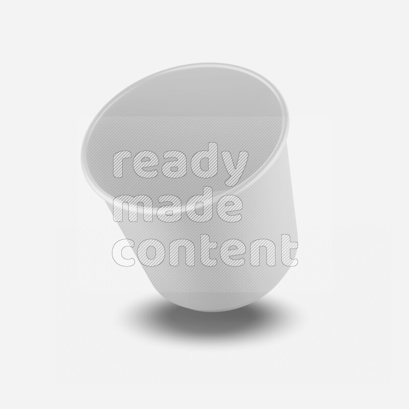 Empty white rough ice cream paper cup mockup isolated on white background 3d rendering