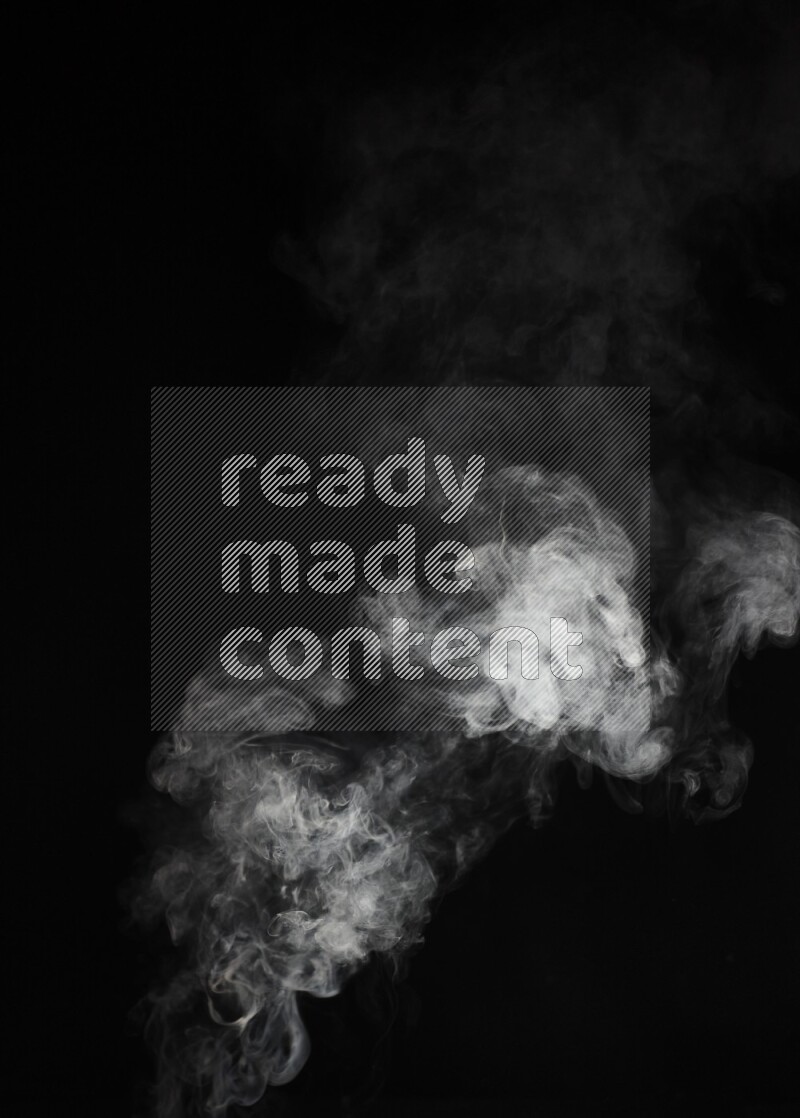 Heavy smoke isolated on black background