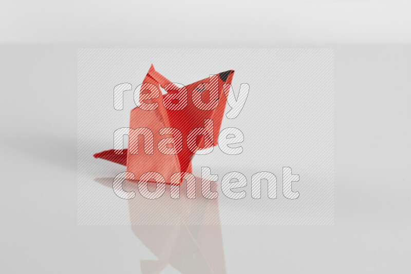 Origami animals on grey background