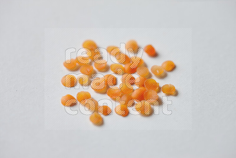 Lentils on white background