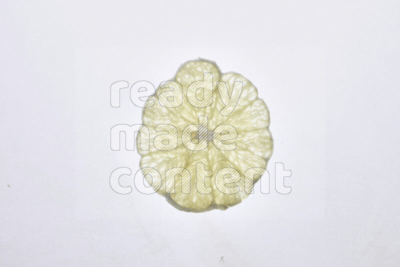 Orange slices on illuminated white background