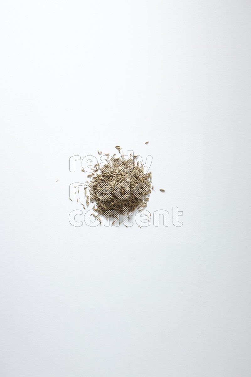 Cumin seeds on white flooring