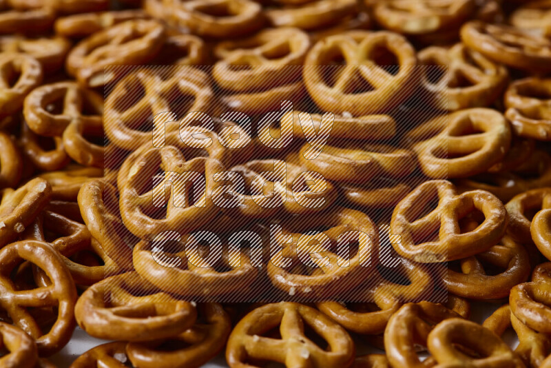 Pretzels snacks on white background