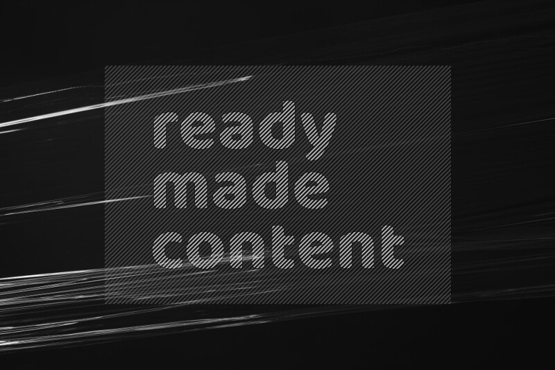 Plastic wrap texture on black background