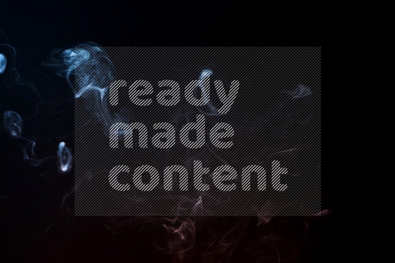 Wavy smoke motion in blue and red