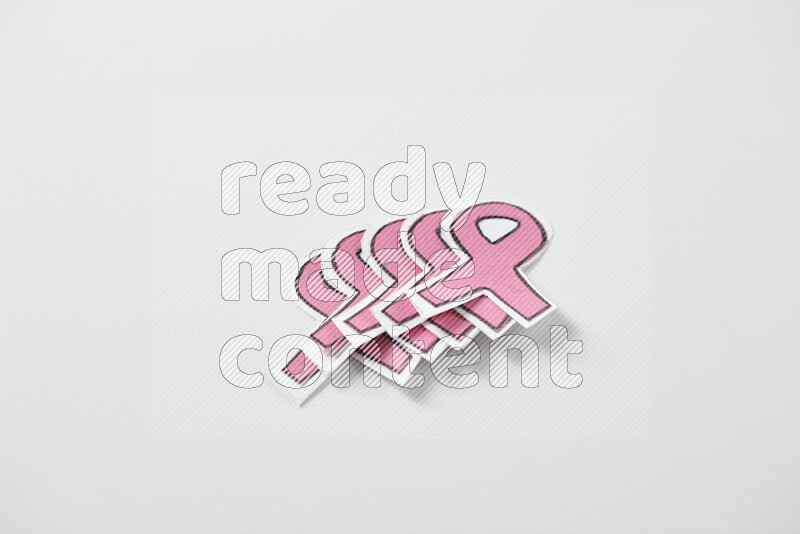 Cancer awareness signs on white background