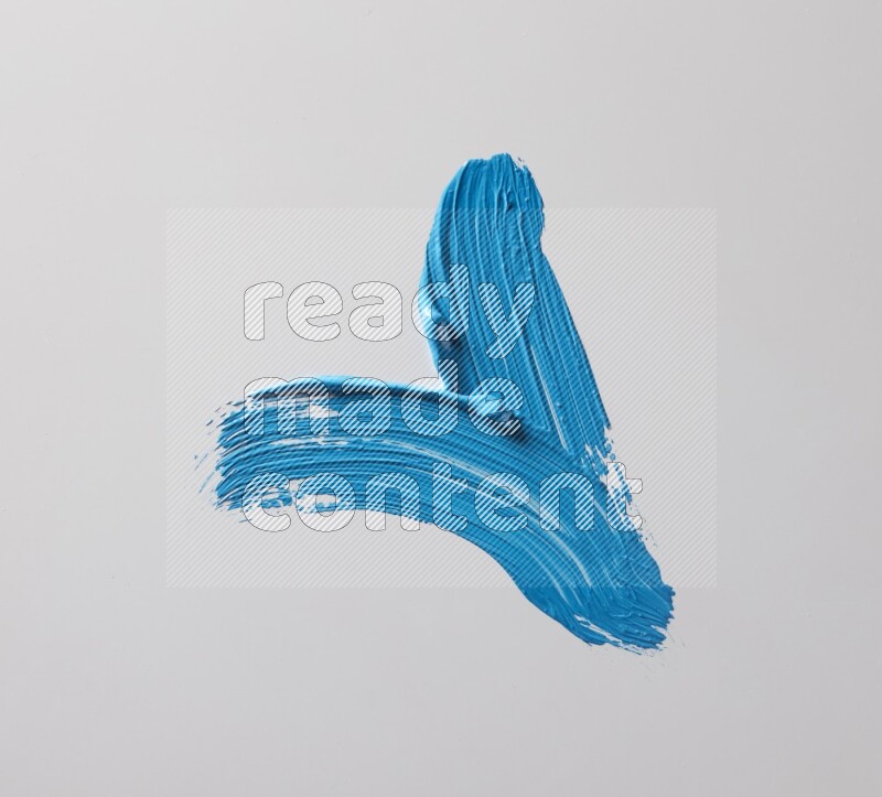 Multi blue curved brush strokes shaped into different shapes on a white background