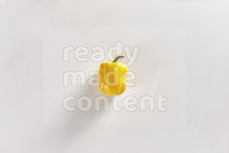 Yellow bell pepper on white background