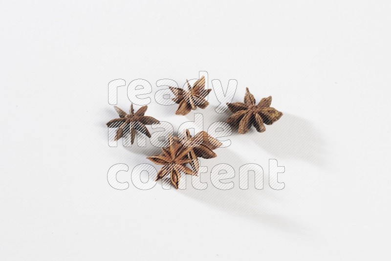 Star anise on a white background