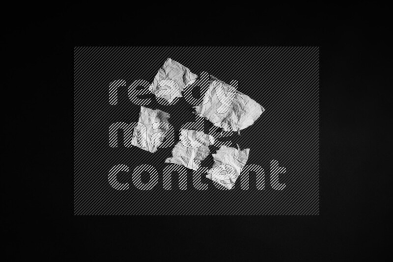 Tissue paper on black background
