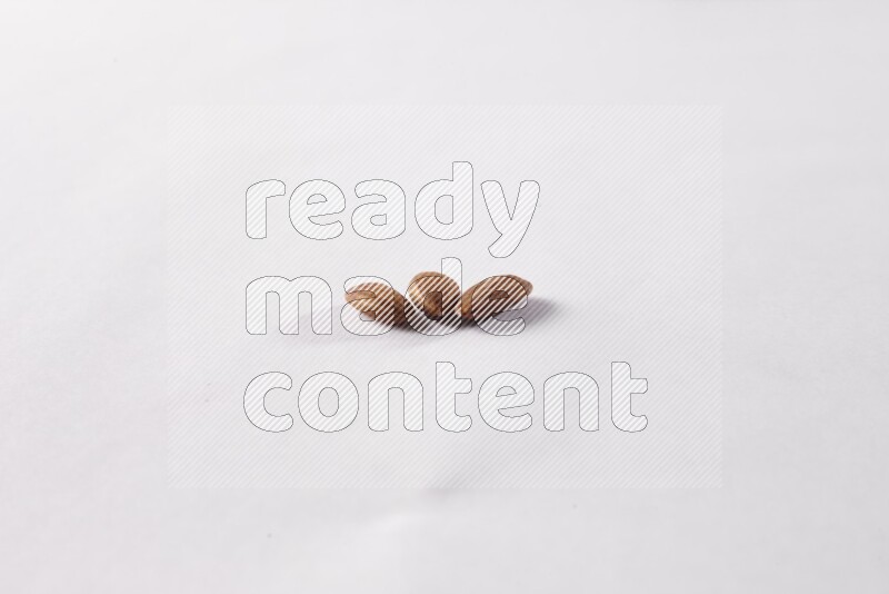 Almonds on white background
